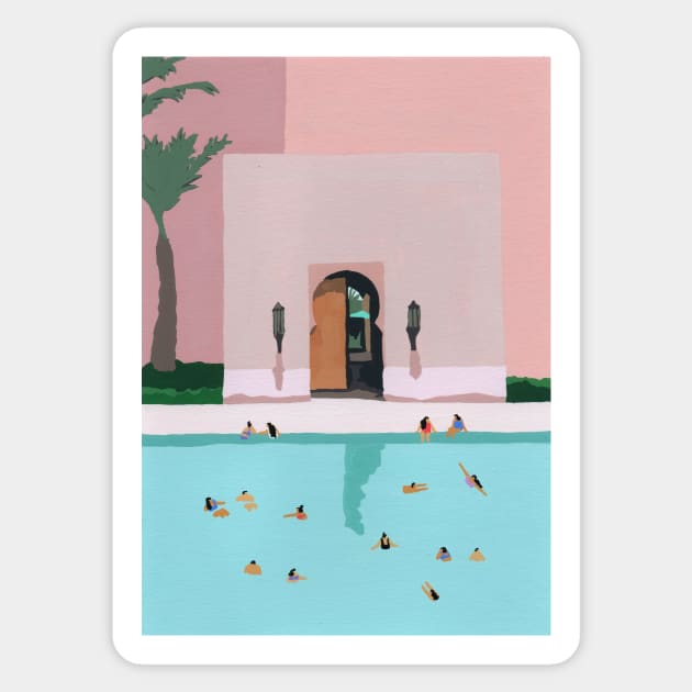 Middle Eastern swims Sticker by HeloBirdie